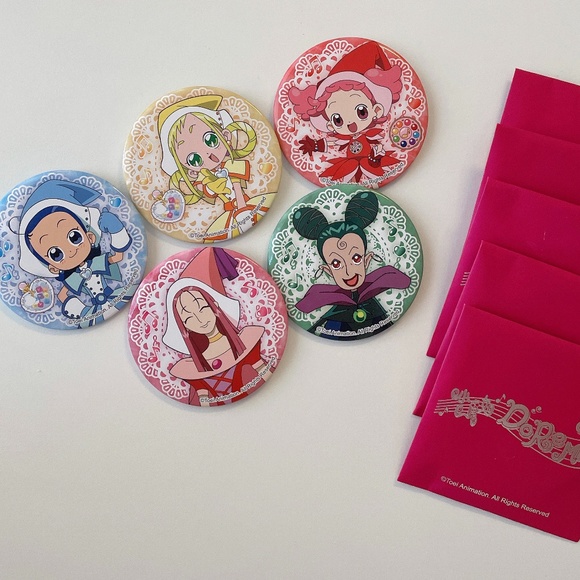 Ojamajo Doremi Large Pin Badges Set of 5 - Picture 3 of 3